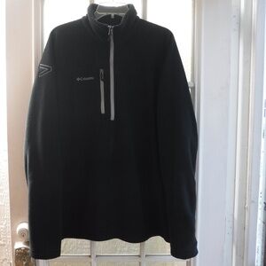 Columbia Black Color 1/3 Zip Up "Accenture" Fleece Top